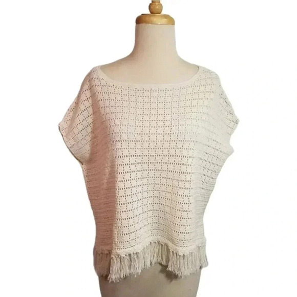 {Joíe} Coachella Amal Crochet Fringe Top in Cream in Size XXS - Picture 5 of 14